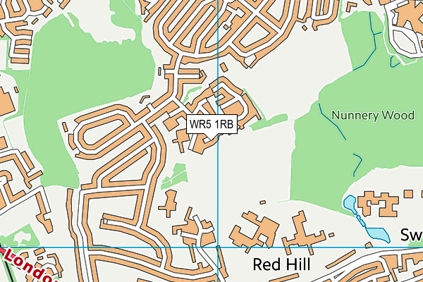 WR5 1RB map - OS VectorMap District (Ordnance Survey)