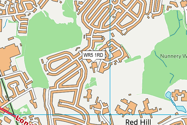 WR5 1RD map - OS VectorMap District (Ordnance Survey)