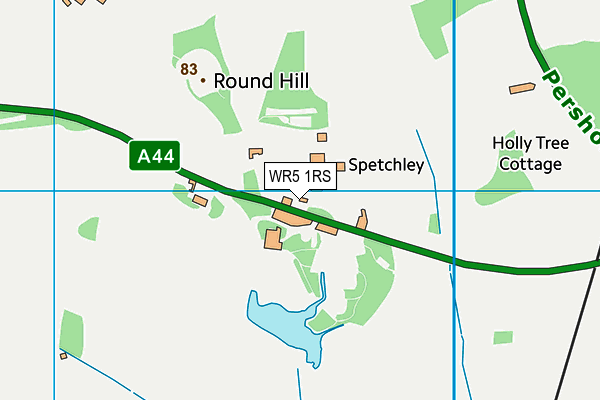 Spetchley Park map (WR5 1RS) - OS VectorMap District (Ordnance Survey)