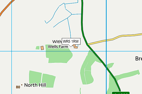 WR5 1RW map - OS VectorMap District (Ordnance Survey)
