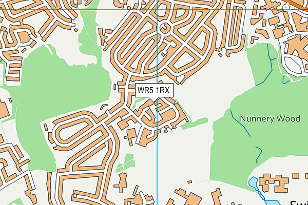 WR5 1RX map - OS VectorMap District (Ordnance Survey)