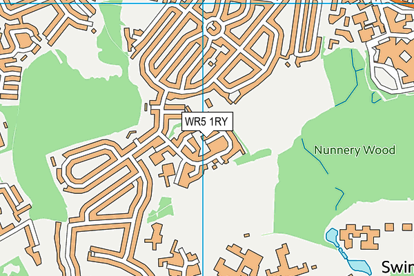 WR5 1RY map - OS VectorMap District (Ordnance Survey)