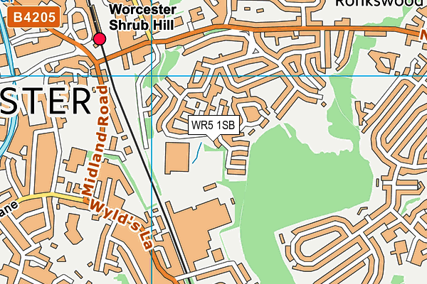 WR5 1SB map - OS VectorMap District (Ordnance Survey)