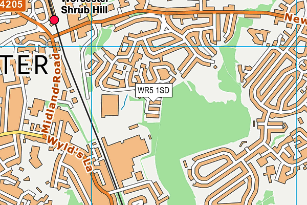 WR5 1SD map - OS VectorMap District (Ordnance Survey)