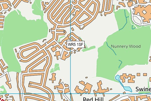 WR5 1SF map - OS VectorMap District (Ordnance Survey)
