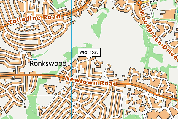 WR5 1SW map - OS VectorMap District (Ordnance Survey)