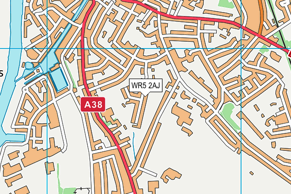 WR5 2AJ map - OS VectorMap District (Ordnance Survey)