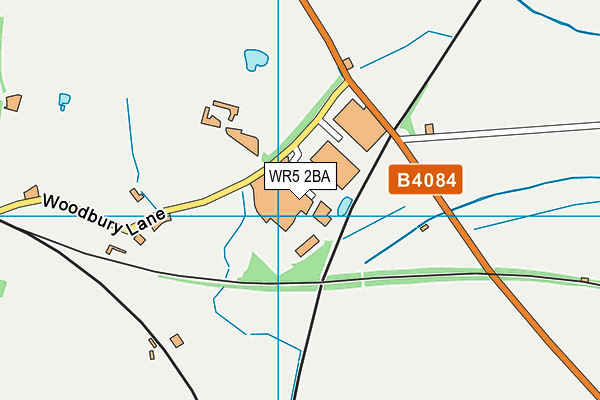 WR5 2BA map - OS VectorMap District (Ordnance Survey)