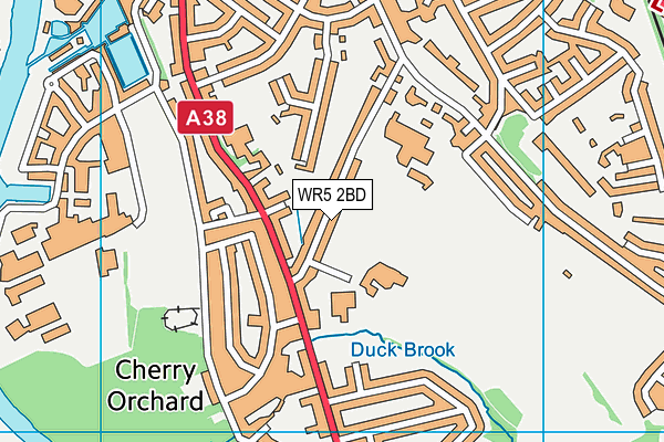 WR5 2BD map - OS VectorMap District (Ordnance Survey)