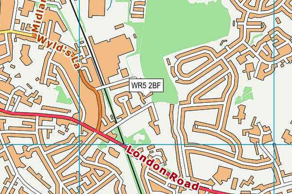 WR5 2BF map - OS VectorMap District (Ordnance Survey)