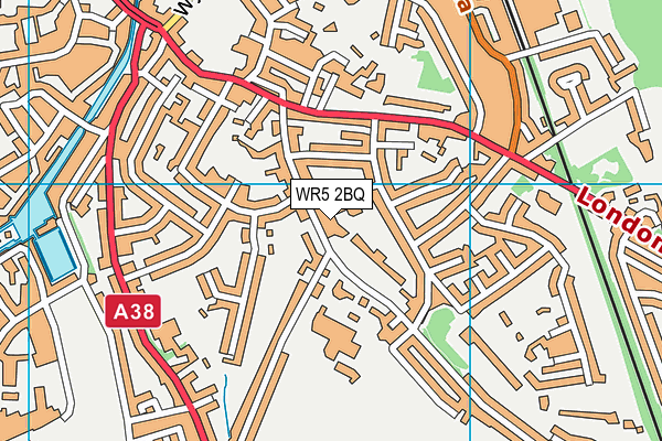 WR5 2BQ map - OS VectorMap District (Ordnance Survey)