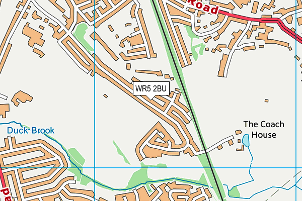 WR5 2BU map - OS VectorMap District (Ordnance Survey)