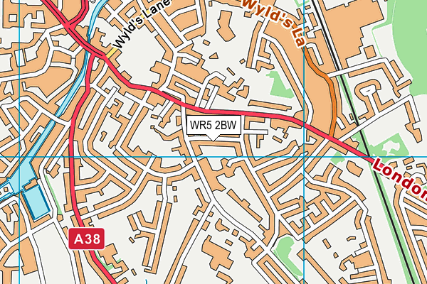 WR5 2BW map - OS VectorMap District (Ordnance Survey)