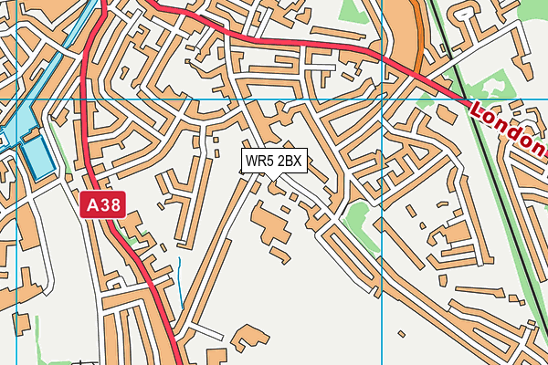 WR5 2BX map - OS VectorMap District (Ordnance Survey)