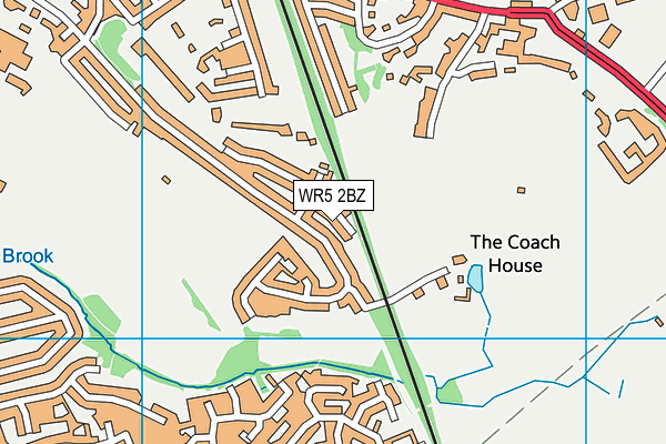 WR5 2BZ map - OS VectorMap District (Ordnance Survey)