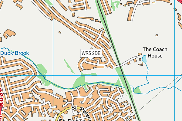 WR5 2DE map - OS VectorMap District (Ordnance Survey)