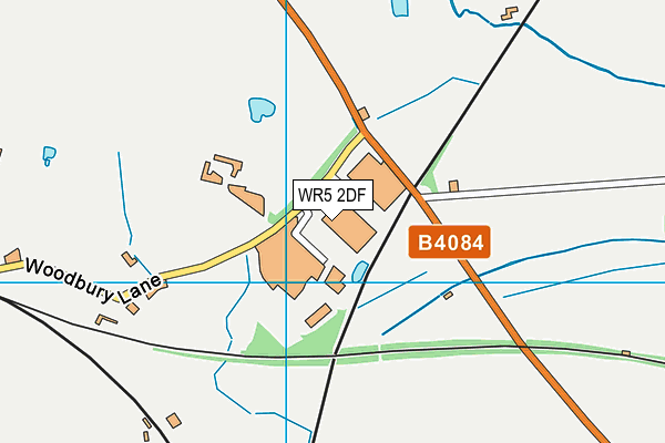WR5 2DF map - OS VectorMap District (Ordnance Survey)