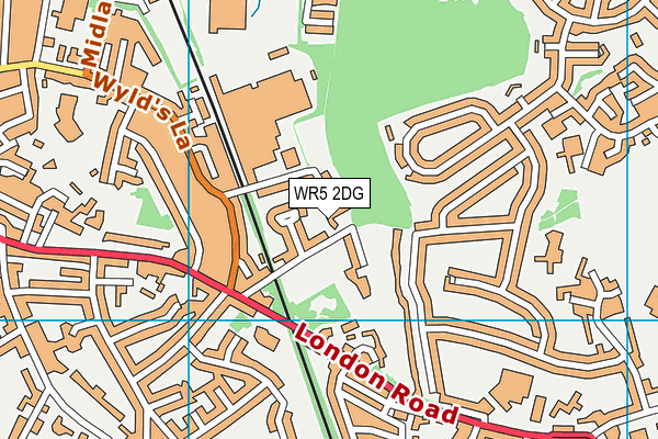 WR5 2DG map - OS VectorMap District (Ordnance Survey)