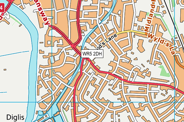 WR5 2DH map - OS VectorMap District (Ordnance Survey)