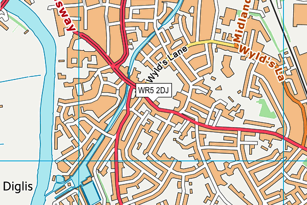 WR5 2DJ map - OS VectorMap District (Ordnance Survey)