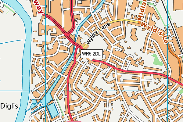 WR5 2DL map - OS VectorMap District (Ordnance Survey)