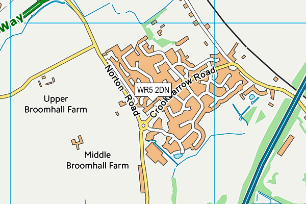 WR5 2DN map - OS VectorMap District (Ordnance Survey)