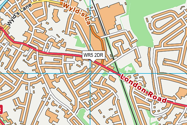 WR5 2DR map - OS VectorMap District (Ordnance Survey)