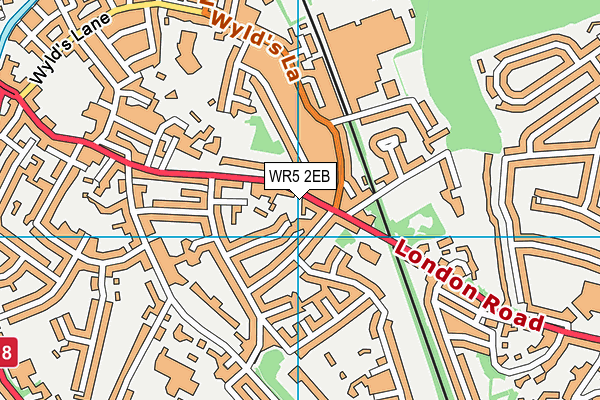 WR5 2EB map - OS VectorMap District (Ordnance Survey)