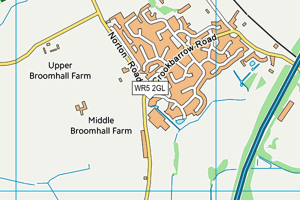 WR5 2GL map - OS VectorMap District (Ordnance Survey)