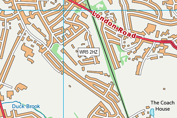 WR5 2HZ map - OS VectorMap District (Ordnance Survey)