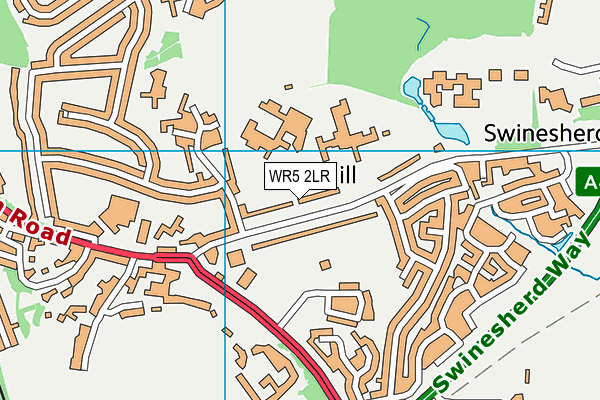 WR5 2LR map - OS VectorMap District (Ordnance Survey)