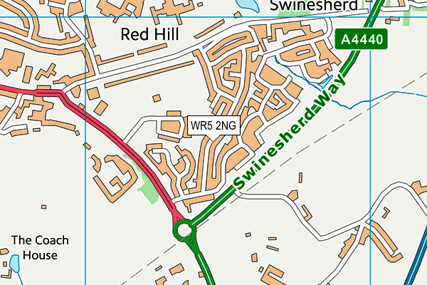 WR5 2NG map - OS VectorMap District (Ordnance Survey)