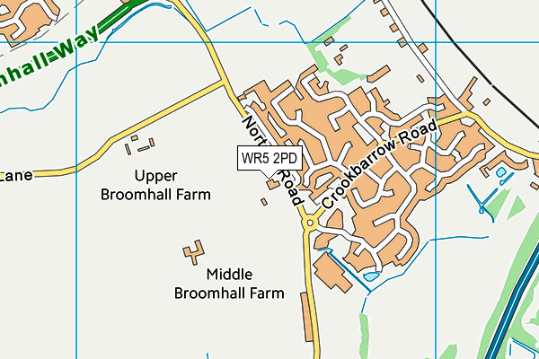 WR5 2PD map - OS VectorMap District (Ordnance Survey)