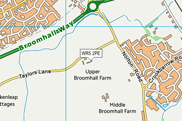 WR5 2PE map - OS VectorMap District (Ordnance Survey)