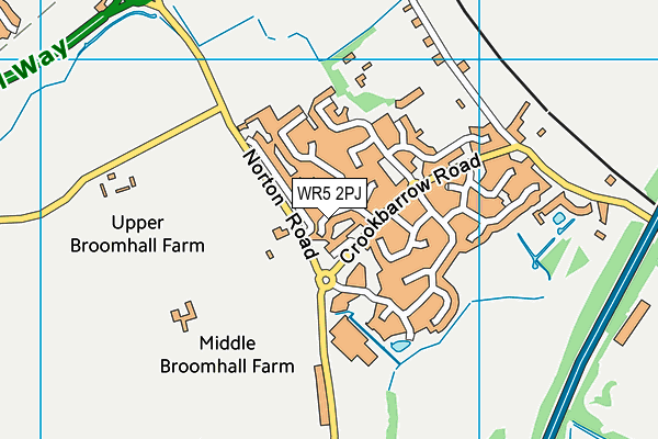 WR5 2PJ map - OS VectorMap District (Ordnance Survey)