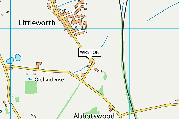 Littleworth Playing Fields map (WR5 2QB) - OS VectorMap District (Ordnance Survey)
