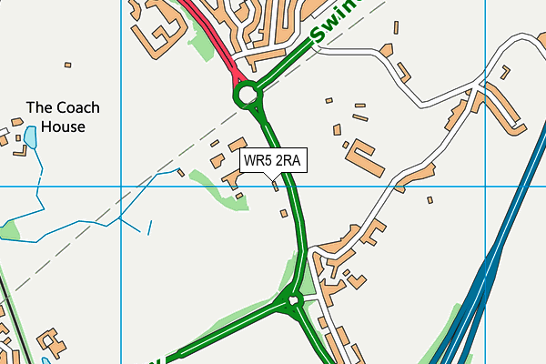 WR5 2RA map - OS VectorMap District (Ordnance Survey)