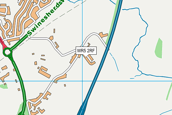 WR5 2RF map - OS VectorMap District (Ordnance Survey)