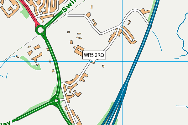 WR5 2RQ map - OS VectorMap District (Ordnance Survey)