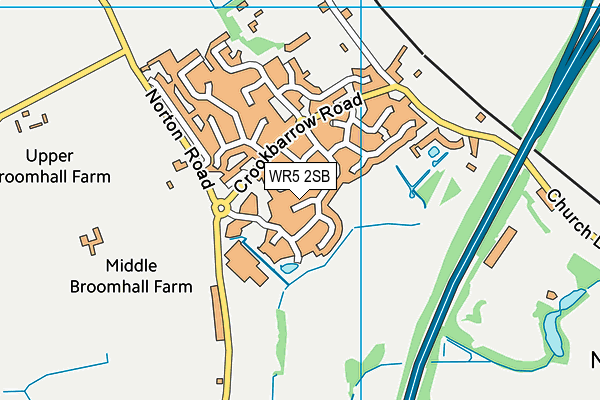 WR5 2SB map - OS VectorMap District (Ordnance Survey)