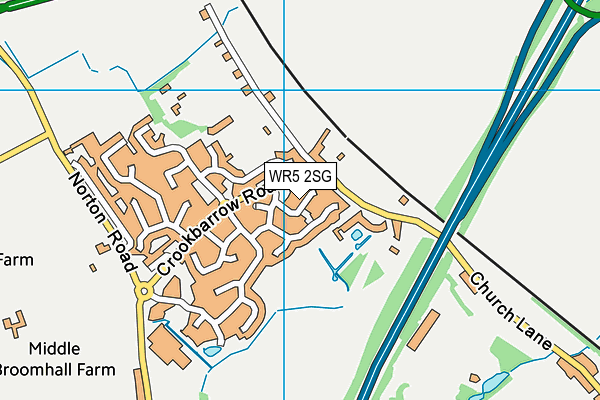 WR5 2SG map - OS VectorMap District (Ordnance Survey)