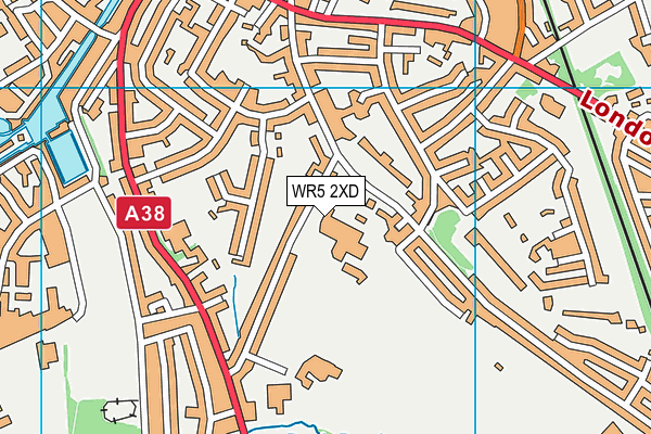 WR5 2XD map - OS VectorMap District (Ordnance Survey)