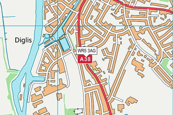 WR5 3AG map - OS VectorMap District (Ordnance Survey)