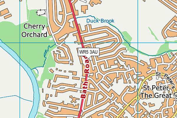 WR5 3AU map - OS VectorMap District (Ordnance Survey)