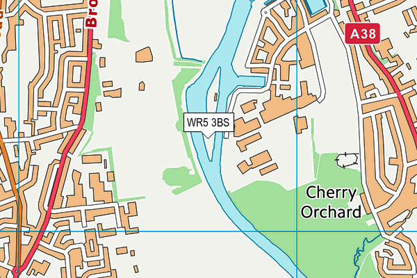 WR5 3BS map - OS VectorMap District (Ordnance Survey)