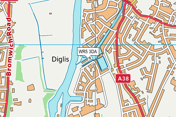 WR5 3DA map - OS VectorMap District (Ordnance Survey)