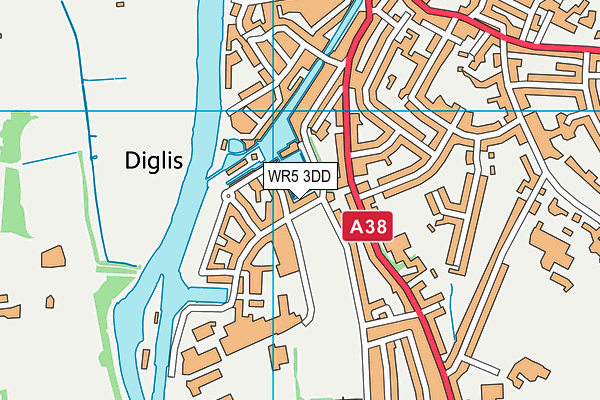 WR5 3DD map - OS VectorMap District (Ordnance Survey)