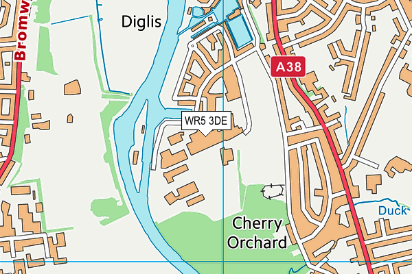WR5 3DE map - OS VectorMap District (Ordnance Survey)