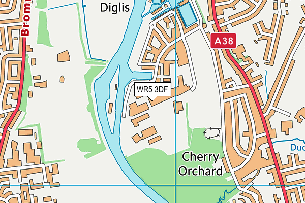 WR5 3DF map - OS VectorMap District (Ordnance Survey)