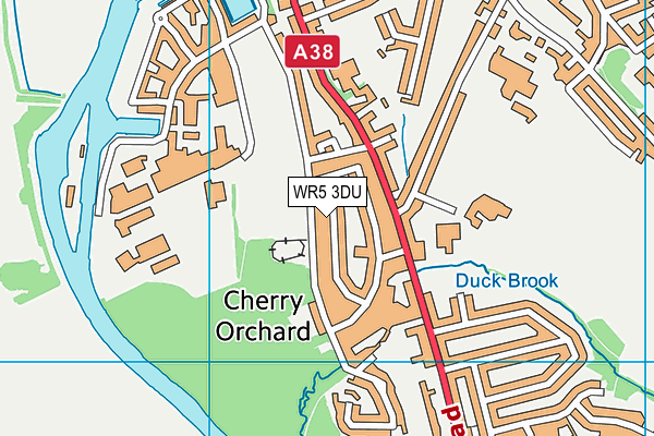 WR5 3DU map - OS VectorMap District (Ordnance Survey)